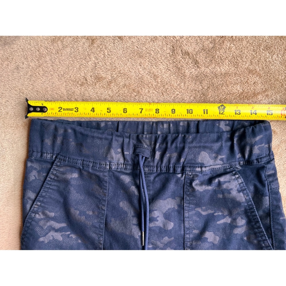 Bevy Flog Women Camo Cargo Jogger Pants Navy Blue Stretch Size 28 Made in Israel - Picture 5 of 7
